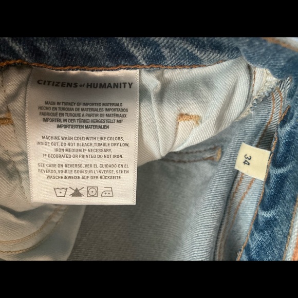 Citizens of humanity lightly distressed jeans size 34 premium vintage slim boot - Picture 5 of 6